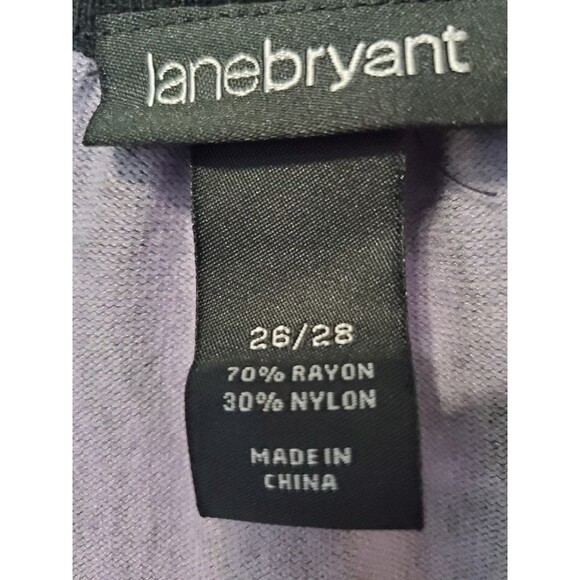 Lane Bryant Purple/Black Square Neck Sweater Tunic Size 26/28 - Picture 3 of 5